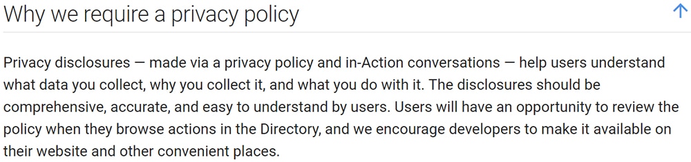 Google Developer Guides: Privacy Policy Guidance